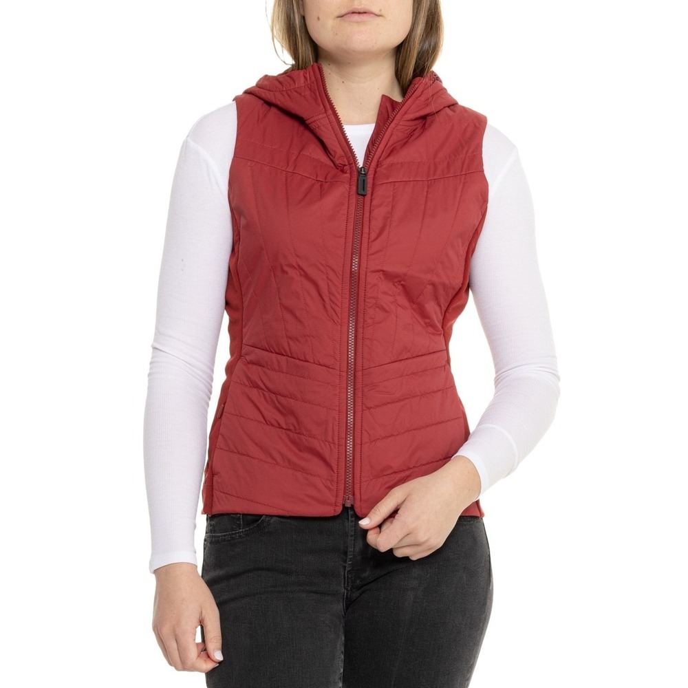 SmartWool Women Smartloft Vest Jacket Sz M Insulated Merino Wool Blend Apricot - Picture 2 of 5